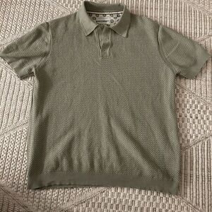 Cotton Sage Green Polo Shirt